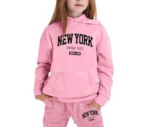 Generico 2 Pezzi Tuta Bambini,Bambine Felpa Pullover Set Cordinata Full Print E Pantalone con Cappuccio Zip/Pullover Jogger Moda Manica Lunga per Jogging,la Casa,Scuola, Spesa