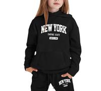 Generico 2 Pezzi Tuta Bambini,Bambine Felpa Pullover Set Cordinata Full Print E Pantalone con Cappuccio Zip/Pullover Jogger Moda Manica Lunga per Jogging,la Casa,Scuola, Spesa