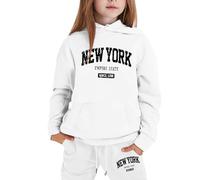 Generico 2 Pezzi Tuta Bambini,Bambine Felpa Pullover Set Cordinata Full Print E Pantalone con Cappuccio Zip/Pullover Jogger Moda Manica Lunga per Jogging,la Casa,Scuola, Spesa