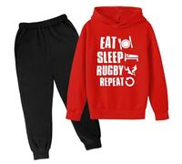 Generico 2 Pezzi Tuta Bambini Bambine Felpa Pullover Set Felpata Jogging Ginnastica Ragazze con Cappuccio Zip/Pullover Chic Ed Elegante 2-14 Anni Completo Bambina