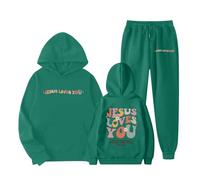 Generico 2 Pezzi Tuta Bambini Ragazze Felpa Con Cappuccio Set Completo Da Costume Zip/Pullover Maniche Lunghe Sportivo Inverno 2-14 Anni Bambina