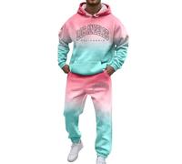 Generico 2 Pezzi Tuta Uomo Completa con Cappuccio Y2K LOS ANGELES Firmate Felpa e Pantaloni Tuta Stile Streetwear Maniche Lunghe In Plie Inverno Jogging Sportiva Set Hip Hop Streetwear