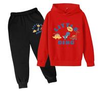 Generico 2 Pezzi Unisex Set di Felpe,Completo T Shirt Pantalone Felpe per Ragazzo E Bambine Top+Pantalone Ragazzi Felpa con Zip/Pullover Abbigliamento 3-15 Anni