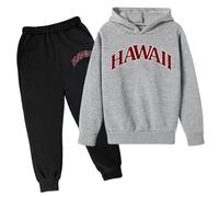 Generico 2 Pezzi Unisex Set di Felpe Completo T Shirt Pantalone Tuta da Calcio Ragazzo Giacche E Pantaloni con Tasca Modelli Bambini Taglie Forti Autunno Inverno per Regalo