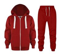 Generico 2 Pezzi Unisex Set Di Felpe Completo T Shirt Pantalone Tuta Da Calcio Ragazzo Maniche Lunghe Girocollo Felpa Con Cappuccio Zip/Pullover Modelli Bambina Autunno Inverno Per Regalo