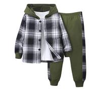 Generico 2 Pezzi Unisex Set di Felpe,Felpata Jogging Ginnastica Ragazzi Felpa E Pantaloni da Top+Pantalone per Modelli Bambini Autunno Inverno Outfit Jogging,la Casa,Scuola, Spesa