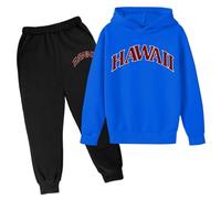 Generico 2 Pezzi Unisex Set Di Felpe Ragazzi Felpa Pullover E Pantaloni Da Jogging A Maniche Lunghe Ragazze Abbigliamento Per Ragazzo Tute Sportive Bambina 2-14 Anni