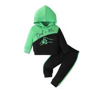 Generico 2 Pezzi Unisex Set di Felpe,Ragazzi Felpa Pullover Ragazzi E Pantaloni da Jogging Giacche con Tasca Primavera Sportiva Completo Autunno Inverno Outfit Tute Sportive Bambini 2-14 Anni
