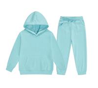 Generico 2 Pezzi Unisex Set di Felpe,Ragazzi Felpa Pullover Ragazzi E Pantaloni da Jogging Maniche Lunghe Girocollo Ragazze Abbigliamento Autunno Inverno Outfit per Tuta Sportiva