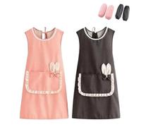 Generico 2 Pezzi Universal Grembiule da Lavoro Grembiule Pulizie Grembiule Scuola Infanzia per Cottura Giardinaggio Pittura BBQ Bar Panettiera,One Size (B)