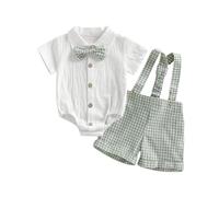 Generico 2 Pz Completino Bambino Set,Completo Estivo Bimbo Completini e Coordinati Gentiluomo Set di Magliette Cotone Lino Maglietta Pantaloncini Tuta 1-8 anni Conforto garantito tutto il giorno