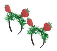 Generico 2 Pz fascia alla fragola Cerchietto alla moda decorazioni di compleanno alla fragola cerchio per molleggiato Lecca-lecca rosa ornamento per fascia decorativa Saluto