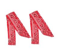 Generico 2 Pz Sciarpa Nastri Per Sciarpe Per Fasce Per La Testa Fascia Pirata Rossa Pirata Fascia Rossa Fasce Per Sciarpe Fascia Da Discoteca Stoffa Rosso