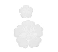 Generico 2 Pz Stampo in Silicone Sottobicchieri Fai da Te Veloce Fondente Lampada per Unghie Gel UV in Grafite Lampada UV Felce Albero Artificiale Pesca Kit Transparent Gel di Silice