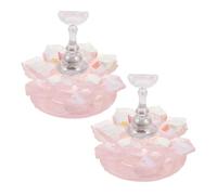 Generico 2 Pz Strumenti Per Manicure Kit Per Esercitarsi Sulle Unghie Supporti Per Unghie Rastrelliera Per La Pratica Della Manicure Porta Smalto Per Unghie Plastica Rosa