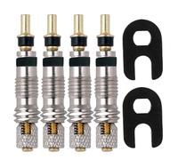 Generico 2 Set Attrezzi per Valvole Francese con Nucleo in Rame Zigrinato Chiave Smontabile per Valvola Tubeless Kit Riparazione Pneumatici Bicicletta