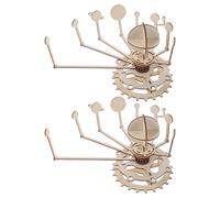 Generico 2 set di puzzle in legno del solare, di nove pianeti, fai da te, giocattolo educativo scientifico STEM per bambini, bambini piccoli, famiglia, scuola, aula, apprendimento