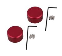 Generico 2 Set Topper Dell'interruttore a Pedale Berretto Per Chitarra Rubinetto Pulsante a Pedale Toppers Per Chitarra Toccando Viti Tappo Per Unghie Del Piede Della Chitarra Vite Rosso