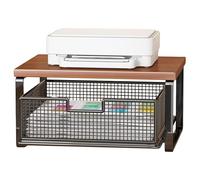 Generico 2 Tier Printer Stand, Space-Saving Office Organizer, 14.57x9.84 Inch Desk Printer Shelf, Heavy-Duty Desktop Riser with Modern Style, Storage Rack for Home School and Workstation