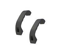 Generico 2 x Maniglie a ponte in plastica nera per armadi o macchinari, uso industriale e professionale