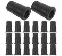 Generico 20 Pezzi Cappucci per Ruote Girevoli in Abs Nero 19x32mm, Ricambio per Gambe di Sedie e Ruote a Stelo, Inserti Resistenti per Mobili Casa