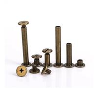 Generico 20 Pezzi di Viti Chicago in Metallo, Chiodi, Borchie Lunghe, Rivetti, Accessori per Artigianato in Pelle(15mm)