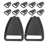 Generico 20 Pezzi Fibbia Passante in Plastica per Casco di Sicurezza, Accessorio Affidabile ed Efficiente Design Nero per Uso Industriale