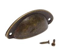 Generico 20 pezzi maniglia for porta dell'armadio da cucina in metallo retrò e pomelli for mobili armadio hardware maniglie a conchiglia in ottone antico