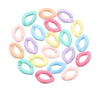 Generico 20 pz 17x11mm Acrilico Catena a maglia di Colore Della Caramella Parti Assemblate Perline Sparse Per Fare FAI DA TE Braccialetti Collana Accessori(Random Mixed)