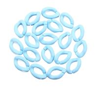 Generico 20 pz 17x11mm Acrilico Catena a maglia di Colore Della Caramella Parti Assemblate Perline Sparse Per Fare FAI DA TE Braccialetti Collana Accessori(Blue)