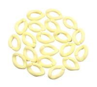 Generico 20 pz 17x11mm Acrilico Catena a maglia di Colore Della Caramella Parti Assemblate Perline Sparse Per Fare FAI DA TE Braccialetti Collana Accessori(Yellow)