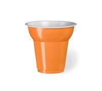 Generico 200 Bicchieri plastica CAFFE' da 70 cc | VARI COLORI | bicchierini da caffè 70ML varie pezzature MADE IN ITALY (Arancione)