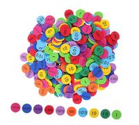 Generico 200 Pezzi Dischi Numerici Colorati per Insegnare Abilità Matematiche Giocattoli Educativi per Sviluppo Cognitivo e Riconoscimento Dei Casa e Scuola