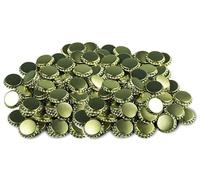 Generico 200 Tappi Corona 26mm Colore Oro Interno Mastice