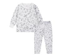 Generico 2024 Bambine Set con Pigiama Bambini da/Dipingere Cotone Manica Lunga Biancheria da Notte Set Pigiama Due Pezzi per Giocare e da Indossare Sleepwears (1B-White, 2-3 Years)