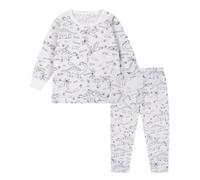 Generico 2024 Bambine Set con Pigiama Bambini da/Dipingere Cotone Manica Lunga Biancheria da Notte Set Pigiama Due Pezzi per Giocare e da Indossare Sleepwears (1D-White, 2-3 Years)