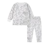Generico 2024 Bambine Set con Pigiama Bambini da/Dipingere Cotone Manica Lunga Biancheria da Notte Set Pigiama Due Pezzi per Giocare e da Indossare Sleepwears (1A-White, 4-5 Years)
