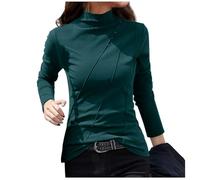 Generico 2024 Maglietta Donna Manica Lunga Maglia Cashmere Collo Alto Sottogiacca Maglia Lunga Intimo Termico Casual Sexy Magra vestibilità Traspirante Primavera Autunnali