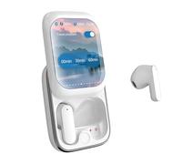 Generico 2024 New Intelligent Full-Color Touch Screen Slider Earphones, Slide Earphones with Touch Screen&Charging Case, Earbuds Wireless Bluetooth, with Music/Game Modes (White)