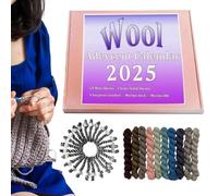 Generico 2025 Ādvent Calendar - 24 Days Yarn Countdown Box | Soft Wool for Knitting, Crochet, di Y Crafts & Handmade Holiday Projects, Festive Christmas Countdown ĢifŤ for Women & Crafters