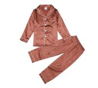 Generico 2025 Bambini Estate Homewear Tuta da Jogging per Morbido Pigiama Set Cartoni Animati Maglietta Completo 2 Pezzi Salotto A Maniche Lunghe Ragazzi 4-13 Anni