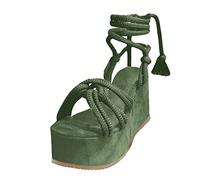 Generico 2025 Donna Sandali Eleganti Comode E Regolabili Piatto Confortevoli Leggeri Antiscivolo Camminata Vintage Scarpe Sandalo Da Passeggio Con Supporto Arco Plantare Sposa Festa