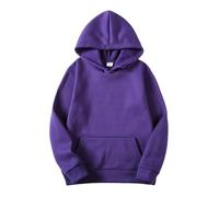 Generico 2025 Fall Outfits Hoodies for Women Casual Long Sleeve Lightweight Oversized Sweatshirts Comfy Basic Pullover Tops (Purple,XL)