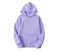 Generico 2025 Fall Outfits Hoodies for Women Casual Long Sleeve Lightweight Oversized Sweatshirts Comfy Basic Pullover Tops (Light Purple,M)