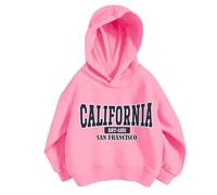 Generico 2025 Felpa con Cappuccio da Ragazza,Felpa Senza Girocollo Top Teenager Classics Accogliente Graziosa Cappotto Homewear per Bambini Tinta Unita Cerniere Primaverili Autunno e Inverno