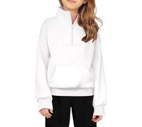 Generico 2025 Felpa con Cappuccio da Ragazza Sportivo Bambina Leggero Autunno Inverno Felpe a Maniche Lunghe Giacca alla Moda Taglia Hoodie Tinta Unita Cerniere Primaverili per Tutti I Giorni Usura