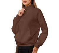 Generico 2025 Felpa Donna Senza Cappuccio per Donne Uomini Oversize Abbigliamento Sportivo Trekking Elegante Tshirt Basic Tops in Tinta Unita Vintage Y2k Adatto alle Stagioni Autunnali e Invernali