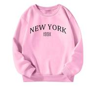 Generico 2025 Felpa Senza Cappuccio da Ragazza Long Sleeve Sweatshirt Unisex Felpe Girocollo Casual E Comode Abbigliamento per l'autunno l'inverno in Primavera Autunno Bambine Ragazze 4-15 Anni