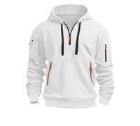 Generico 2025 Felpe da Uomo Oversized Hoodie Pullover Solid Color Felpa Cerniera Grafica in Memory Foam Cappuccio Cappotto per Autunno E Inverno