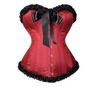Generico 2025 Halloween Corsetto Donne Bustier Steccato in Pizzo Elastico Corsetti Stile Medievale da Pirata Disossato Festa per Esaltare Le Dimensioni della Vita